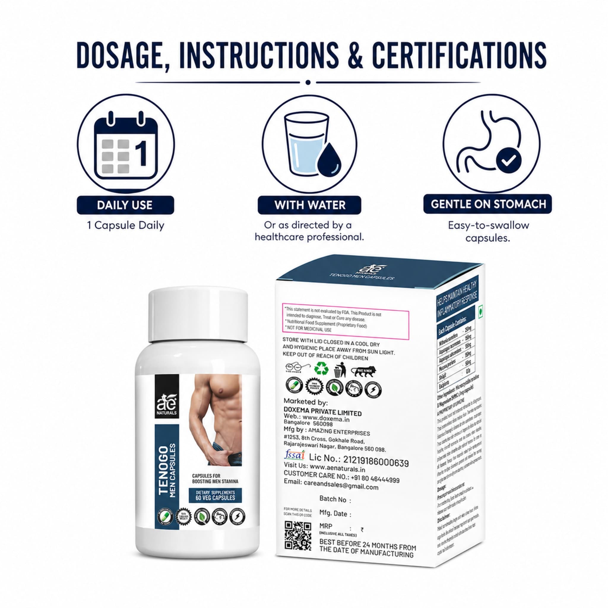Tenogo Men Stamina Capsules 60 Caps thumbnail 3
