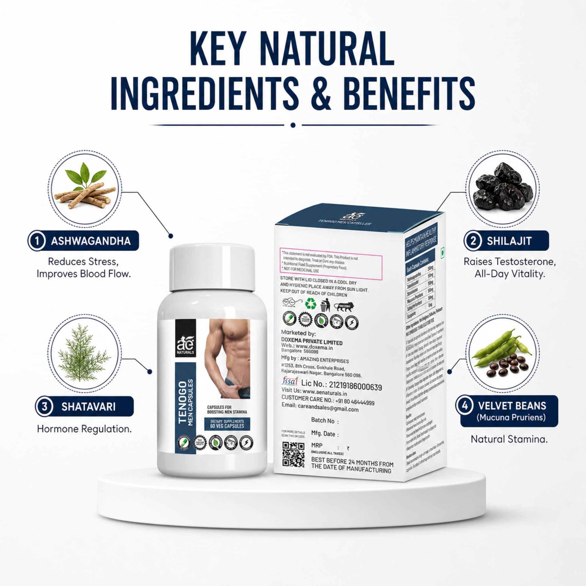 Tenogo Men Stamina Capsules 60 Caps thumbnail 2