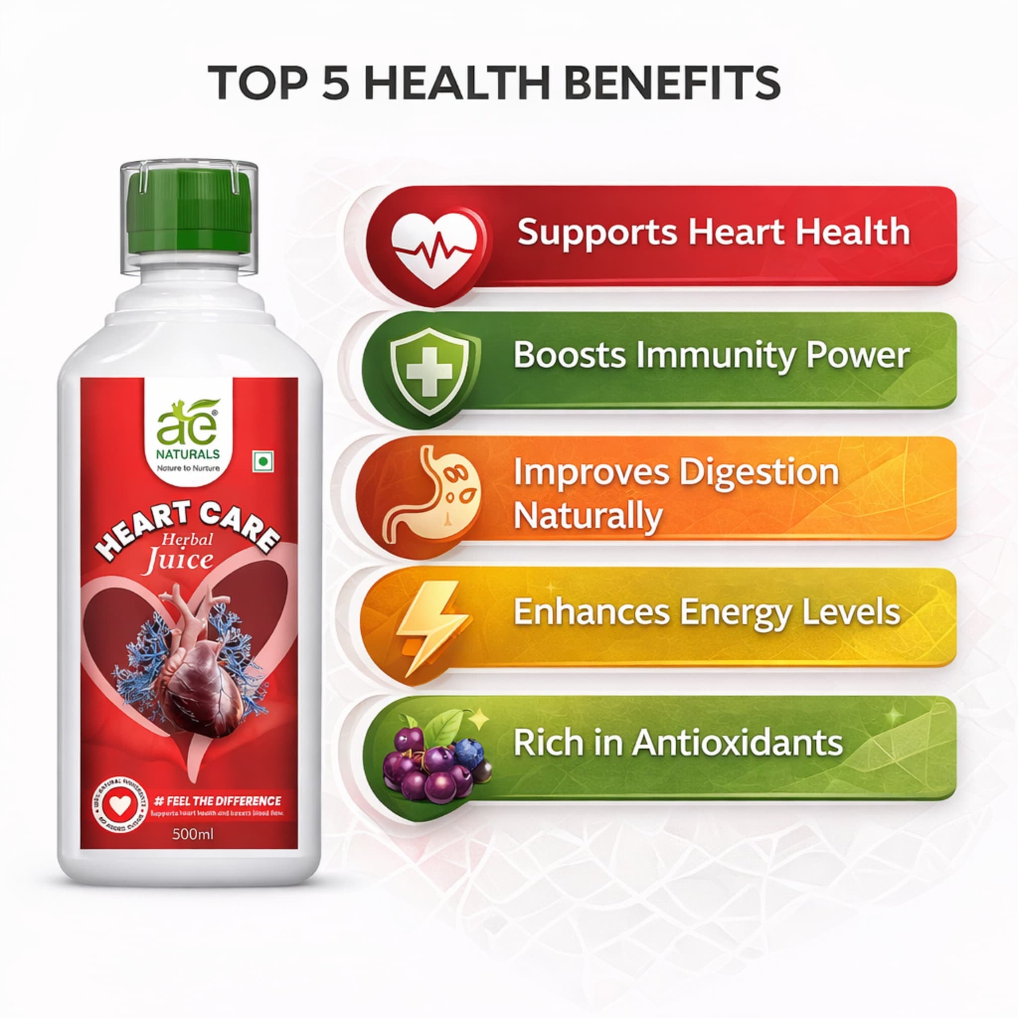 AE Naturals Heart Care Herbal Juice 500ml thumbnail 4