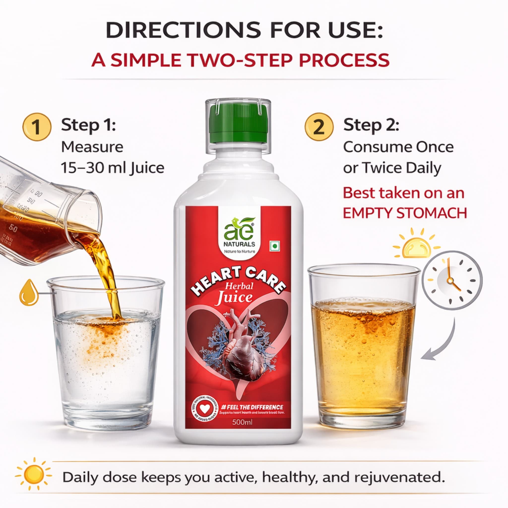 AE Naturals Heart Care Herbal Juice 500ml thumbnail 5