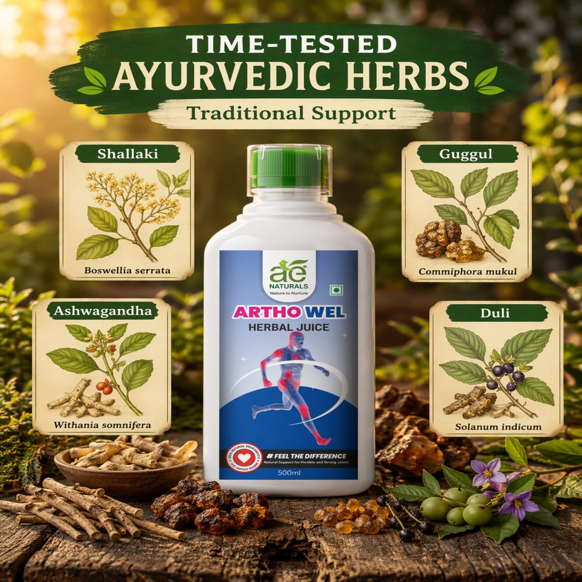 AE Naturals Artho Wel Herbal Juice 500ml thumbnail 3