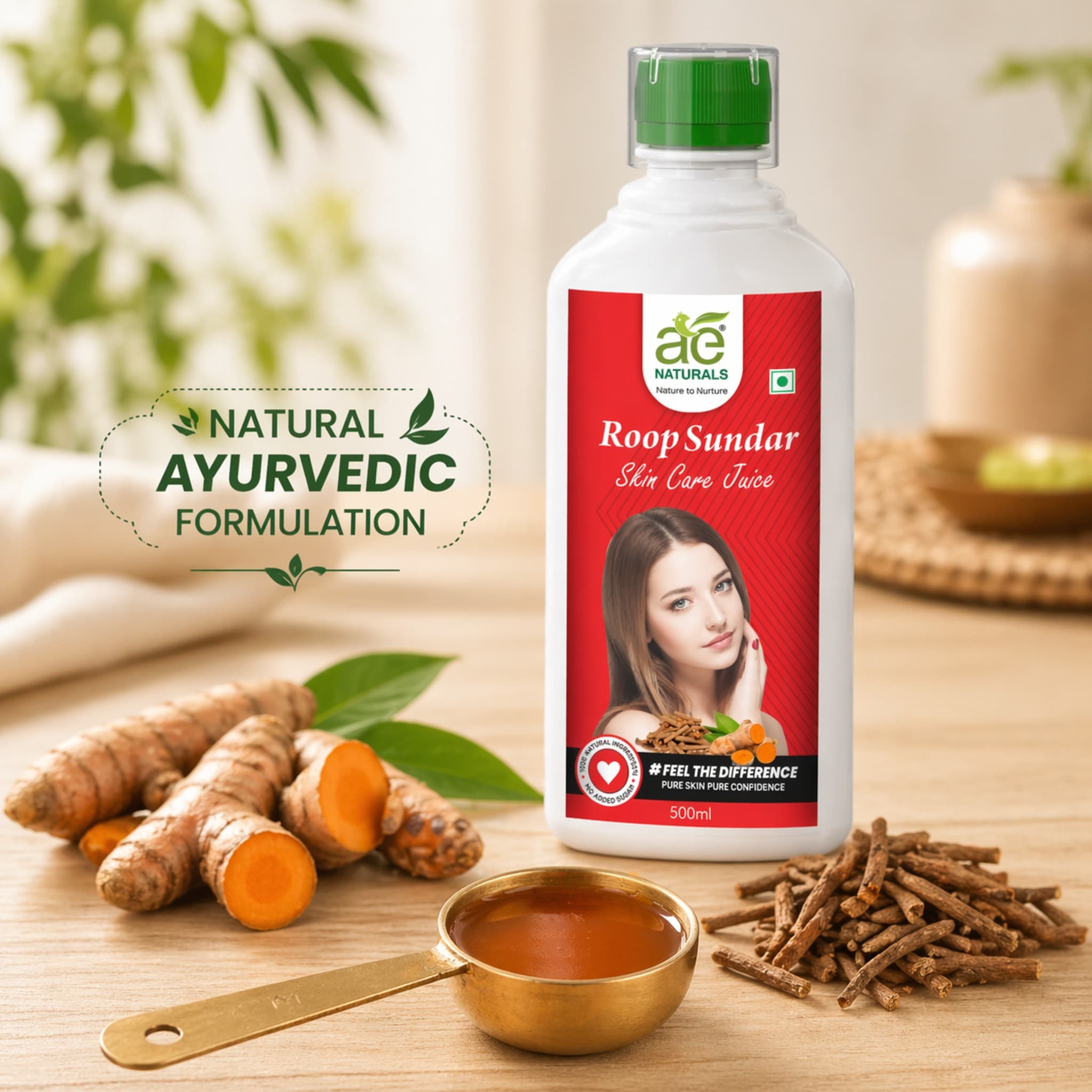 AE Naturals Roop Sundar Skin Care Herbal Juice 500ml thumbnail 4