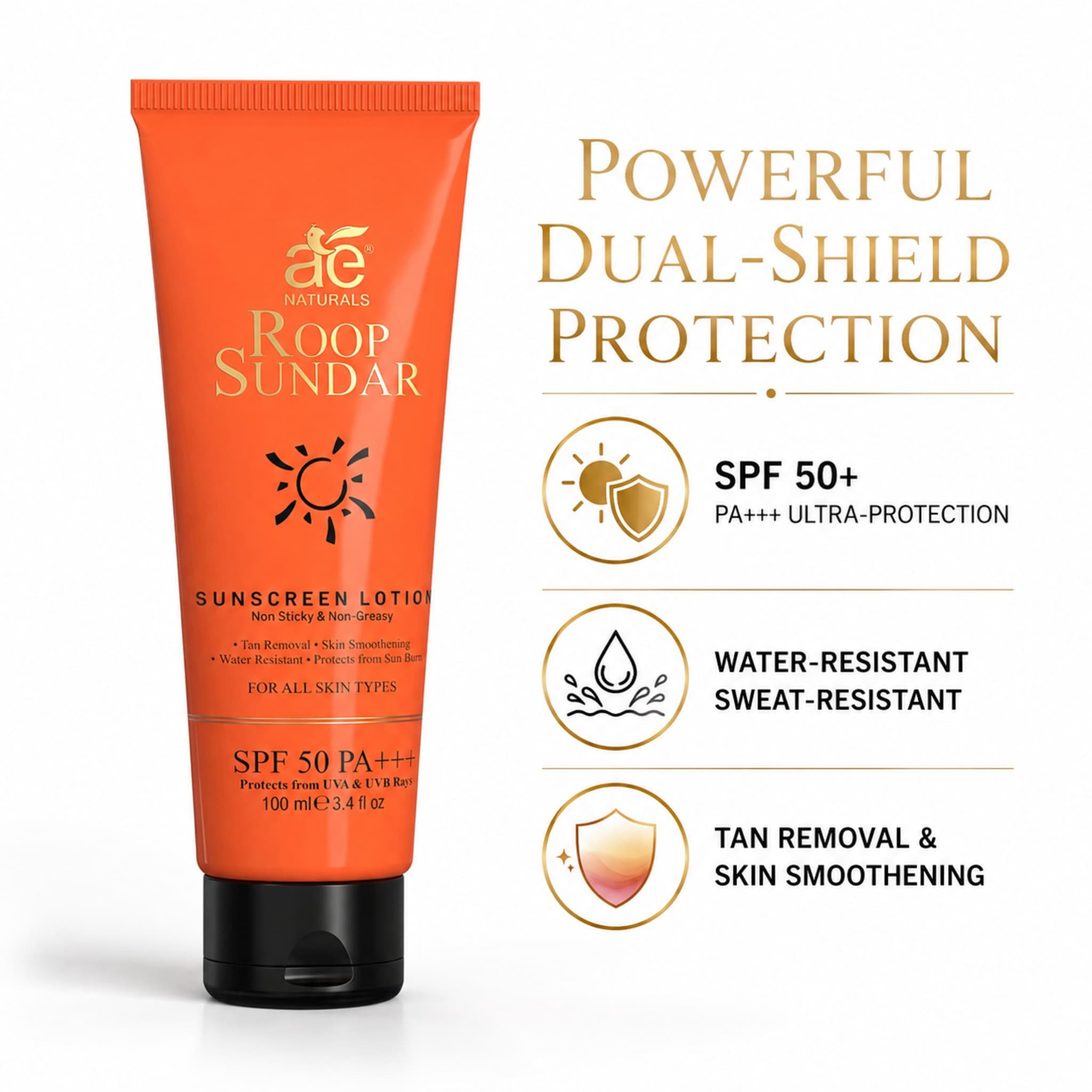 Roop Sundar Sunscreen Lotion SPF 50+ 100ml thumbnail 2