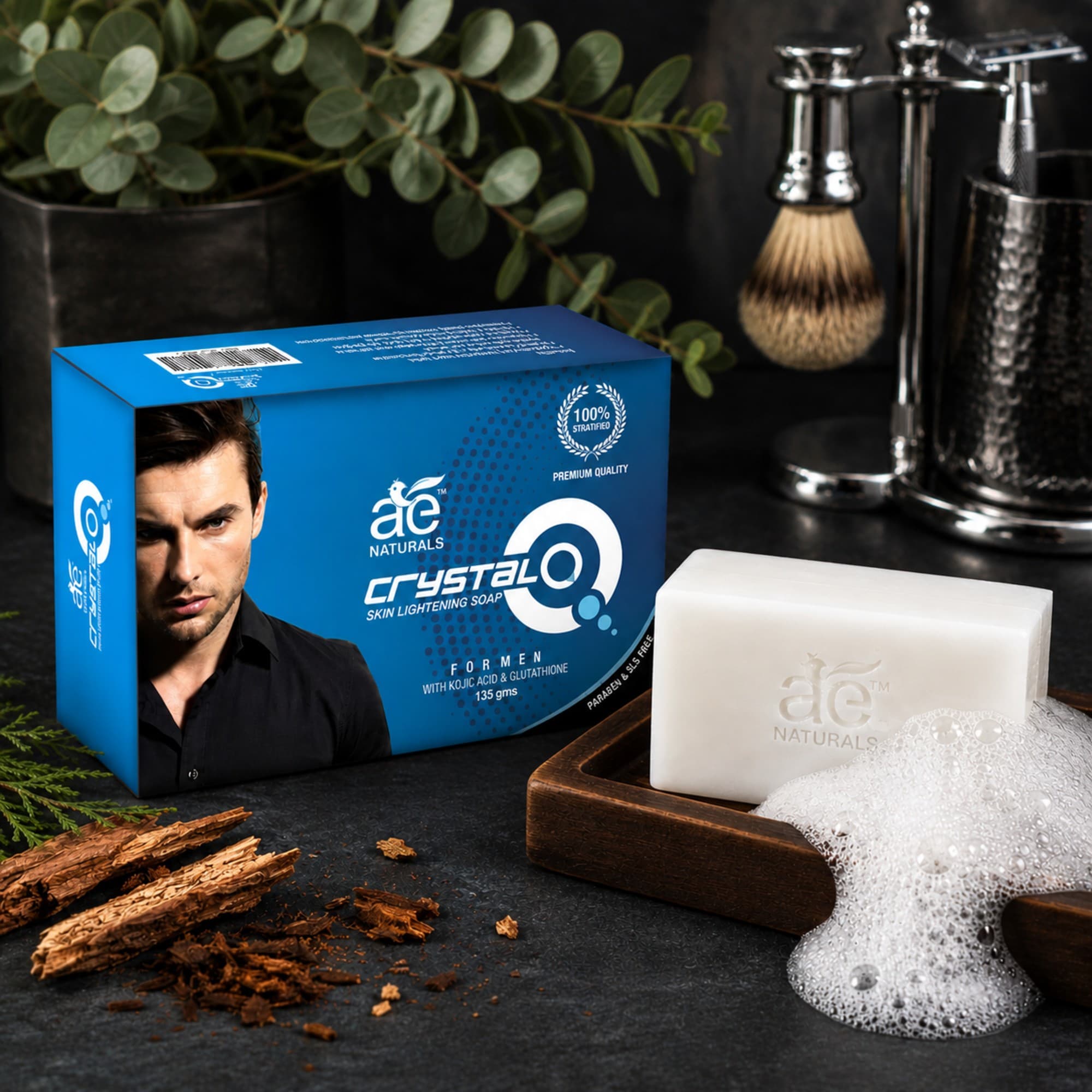 Crystal Q Skin Lightening Soap for Men thumbnail 2