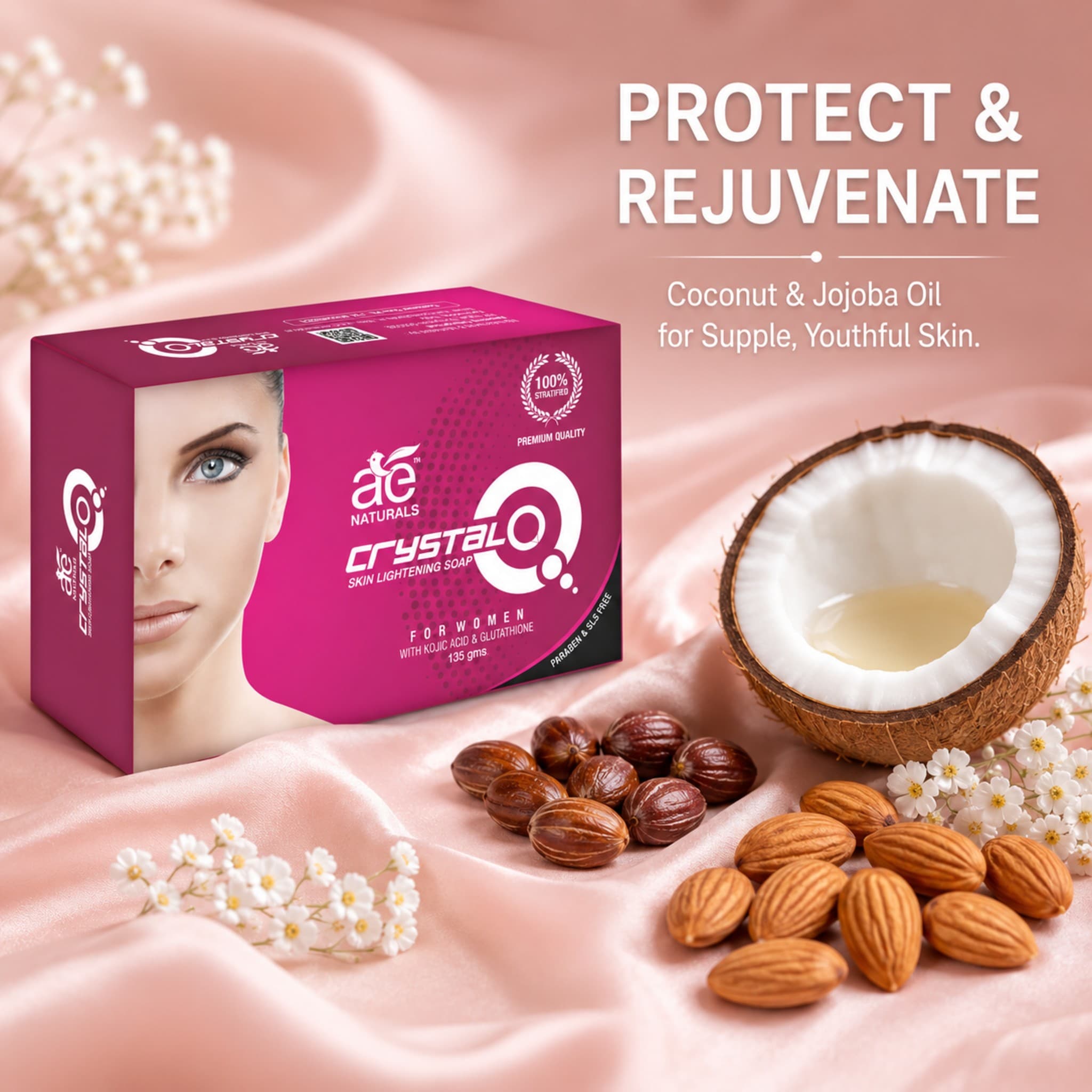 Crystal Q Skin Brightening Soap for Women 135g thumbnail 6