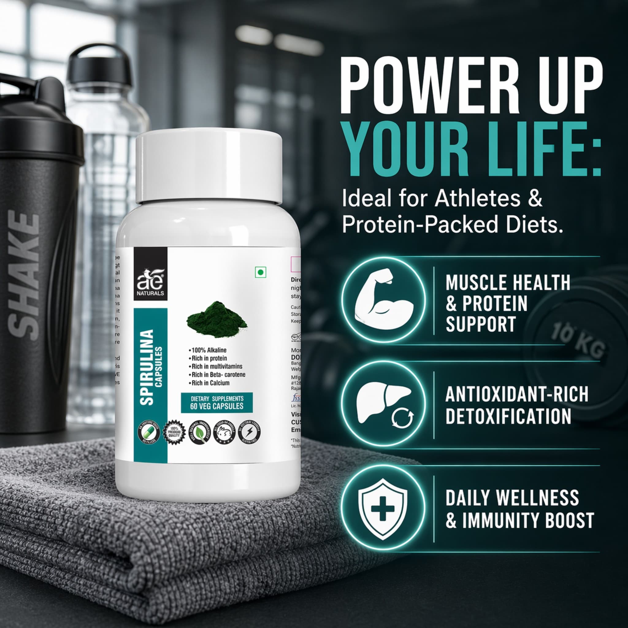 Spirulina Capsules 60 Caps thumbnail 4