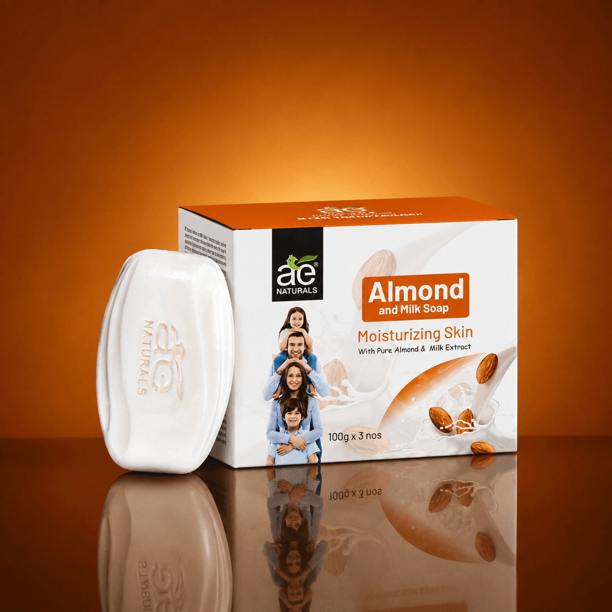 Almond & Milk Soap 100g Pack Of 3