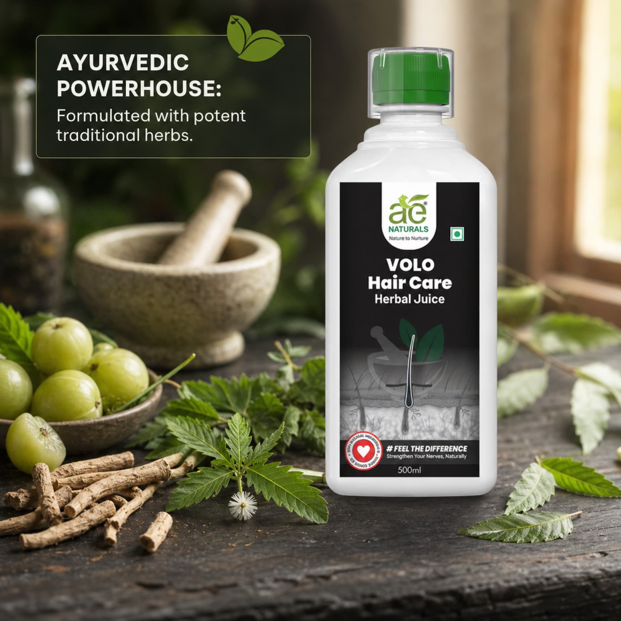 AE Naturals VOLO Hair Care Herbal Juice 500ml thumbnail 2