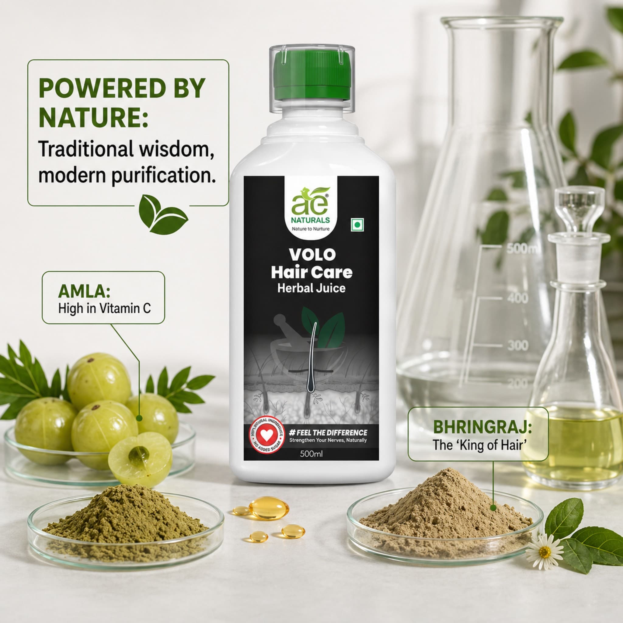AE Naturals VOLO Hair Care Herbal Juice 500ml thumbnail 4