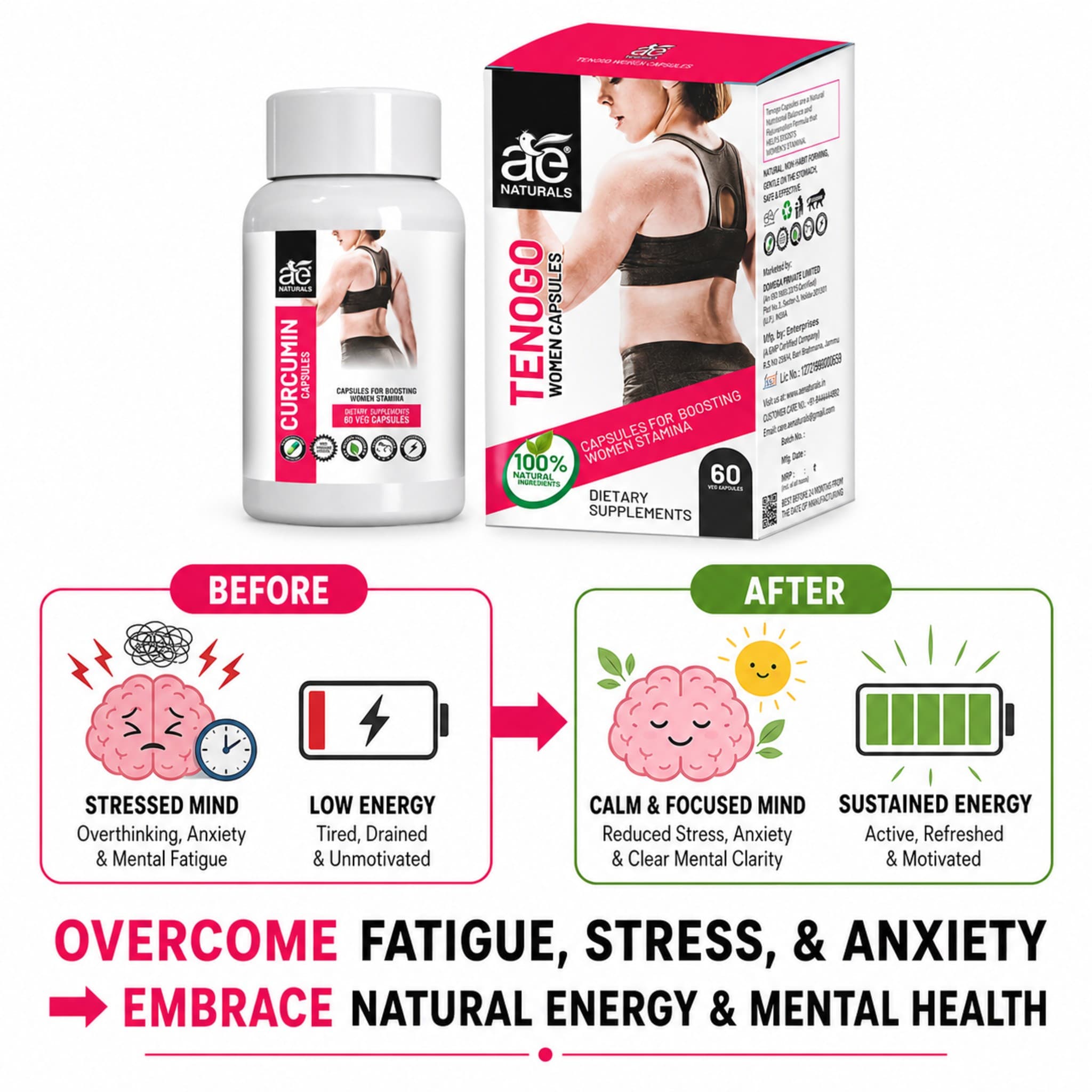 Tenogo Women Stamina Capsules 60 Caps thumbnail 5